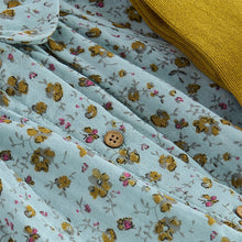Load image into Gallery viewer, Blue Ditsy 100% Cotton Shirt Dress And Tights Set (3mths-6yrs)
