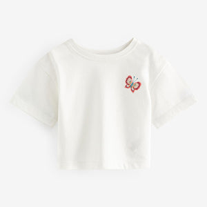Pink Floral 100% Cotton Mesh Dress T-Shirt And Jeans Set (3mths-6yrs)