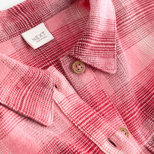 Load image into Gallery viewer, Red/Pink Check 100% Cotton Shirt Dress (3mths-6yrs)

