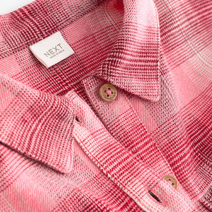 Red/Pink Check 100% Cotton Shirt Dress (3mths-6yrs)