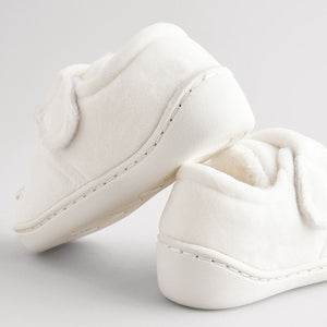White Fairy Mouse Corduroy Cupsole Slippers