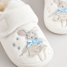 Load image into Gallery viewer, White Fairy Mouse Corduroy Cupsole Slippers
