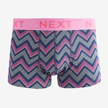 Load image into Gallery viewer, Grey Colour Pop Zig Zag Stripe Pattern 4 pack Hipsters
