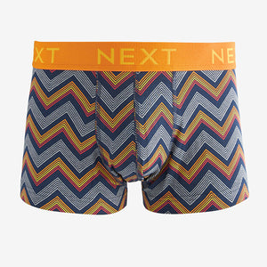 Grey Colour Pop Zig Zag Stripe Pattern 4 pack Hipsters
