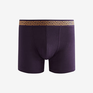 Rich Black/Purple/Blue Cotton Rich Boxers 4 Pack