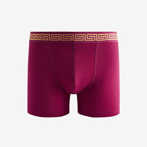 Rich Black/Purple/Blue Cotton Rich Boxers 4 Pack