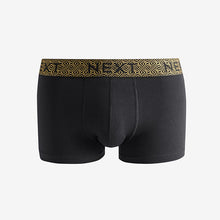 Load image into Gallery viewer, Black Metallic Chain Pattern Waistband 8 pack Hipster Boxers

