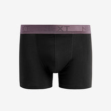 Load image into Gallery viewer, Black Pastel Textured Colour Waistband Trunk Boxers 8 Pack

