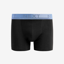 Load image into Gallery viewer, Black Pastel Textured Colour Waistband Trunk Boxers 8 Pack
