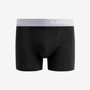 Black Pastel Textured Colour Waistband Trunk Boxers 8 Pack