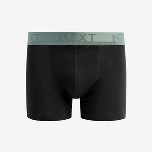 Black Pastel Textured Colour Waistband Trunk Boxers 8 Pack