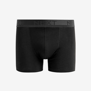 Black Pastel Textured Colour Waistband Trunk Boxers 8 Pack