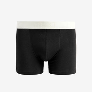 Black Pastel Textured Colour Waistband Trunk Boxers 8 Pack