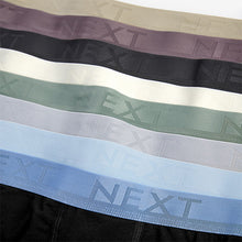Load image into Gallery viewer, Black Pastel Textured Colour Waistband Trunk Boxers 8 Pack
