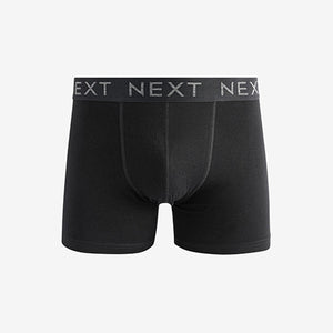 Black Cotton Rich Trunk Boxers 4 Pack