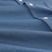 Load image into Gallery viewer, Blue Easy Care Long Sleeve Royal Oxford Single Cuff Shirt With Button Down Collar
