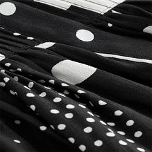 Load image into Gallery viewer, Black Puff Sleeve Midi Dress
