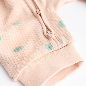 Mint Green Two Way Zip Baby Footless 100% Cotton Sleepsuits 3 Pack (0mths-18mths)