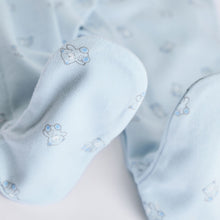 Load image into Gallery viewer, Blue 4 Pack Baby Bear Sleepsuit (0-18mths)
