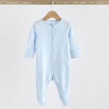 Load image into Gallery viewer, Blue 4 Pack Baby Bear Sleepsuit (0-18mths)
