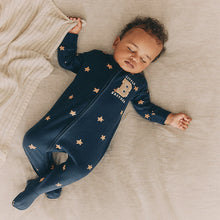 Load image into Gallery viewer, Blue Little Brother Baby Family Sleepsuit

