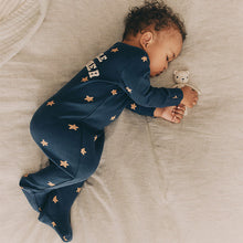 Load image into Gallery viewer, Blue Little Brother Baby Family Sleepsuit
