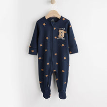 Load image into Gallery viewer, Blue Little Brother Baby Family Sleepsuit
