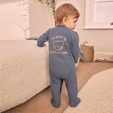 Load image into Gallery viewer, Navy Blue Daddy Baby Family Sleepsuit
