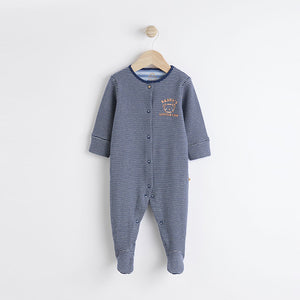 Navy Blue Daddy Baby Family Sleepsuit