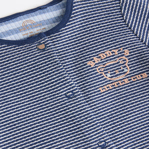 Navy Blue Daddy Baby Family Sleepsuit