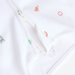 White Bright Character 4 Pack Baby 100% Cotton Sleepsuits (0-18mths)