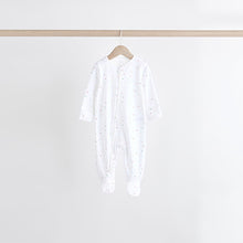 Load image into Gallery viewer, White Bright Character 4 Pack Baby 100% Cotton Sleepsuits (0-18mths)
