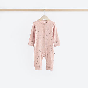 Pink Mono 4 Pack Baby Footless Sleepsuits (0mths-18mths)