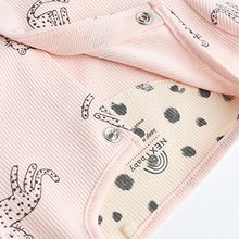 Load image into Gallery viewer, Pink Mono 4 Pack Baby Footless Sleepsuits (0mths-18mths)
