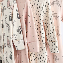Load image into Gallery viewer, Pink Mono 4 Pack Baby Footless Sleepsuits (0mths-18mths)
