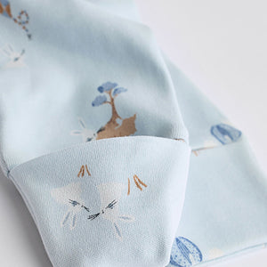 Blue Delicate Elephant Baby Embroidered Sleepsuits 3 Pack (0-12mths)