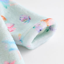 Load image into Gallery viewer, Mint Green Fairy Baby Zip Fleece Sleepsuit
