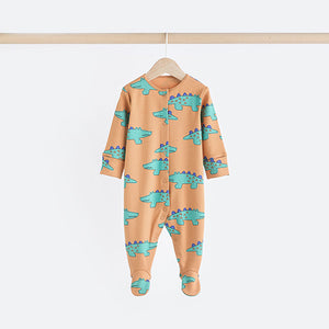 Blue/Green Character 100% Cotton Baby Sleepsuits 3 Pack (0mths-2yrs)
