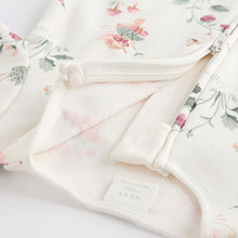 Load image into Gallery viewer, Ecru fairy Two Way Zip Fleece Lined Baby Sleepsuit
