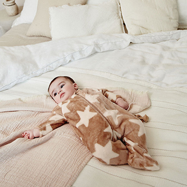 Neutral Baby Fleece Zip Sleepsuit