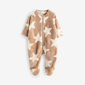 Neutral Baby Fleece Zip Sleepsuit