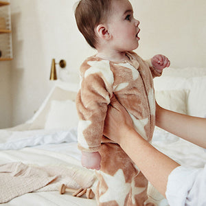 Neutral Baby Fleece Zip Sleepsuit