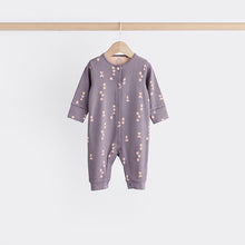 Load image into Gallery viewer, Purple Baby 100% Cotton Footless Sleepsuits 3 Pack (0mths-18mths)
