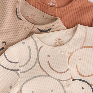 Brown Baby Sleepsuits 3 Pack (0mths-18mths)