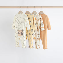 Load image into Gallery viewer, Ecru 100% Cotton Sleepsuit (0mths-18mths)
