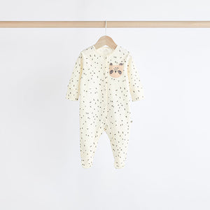 Ecru 100% Cotton Sleepsuit (0mths-18mths)