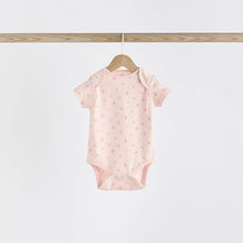 Load image into Gallery viewer, Pink Bunny 5 Pack Short Sleeve Bodysuits

