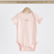 Load image into Gallery viewer, Pink Bunny 5 Pack Short Sleeve Bodysuits
