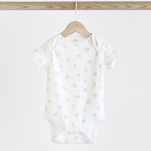 Pink Bunny 5 Pack Short Sleeve Bodysuits