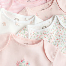 Load image into Gallery viewer, Pink Bunny 5 Pack Short Sleeve Bodysuits

